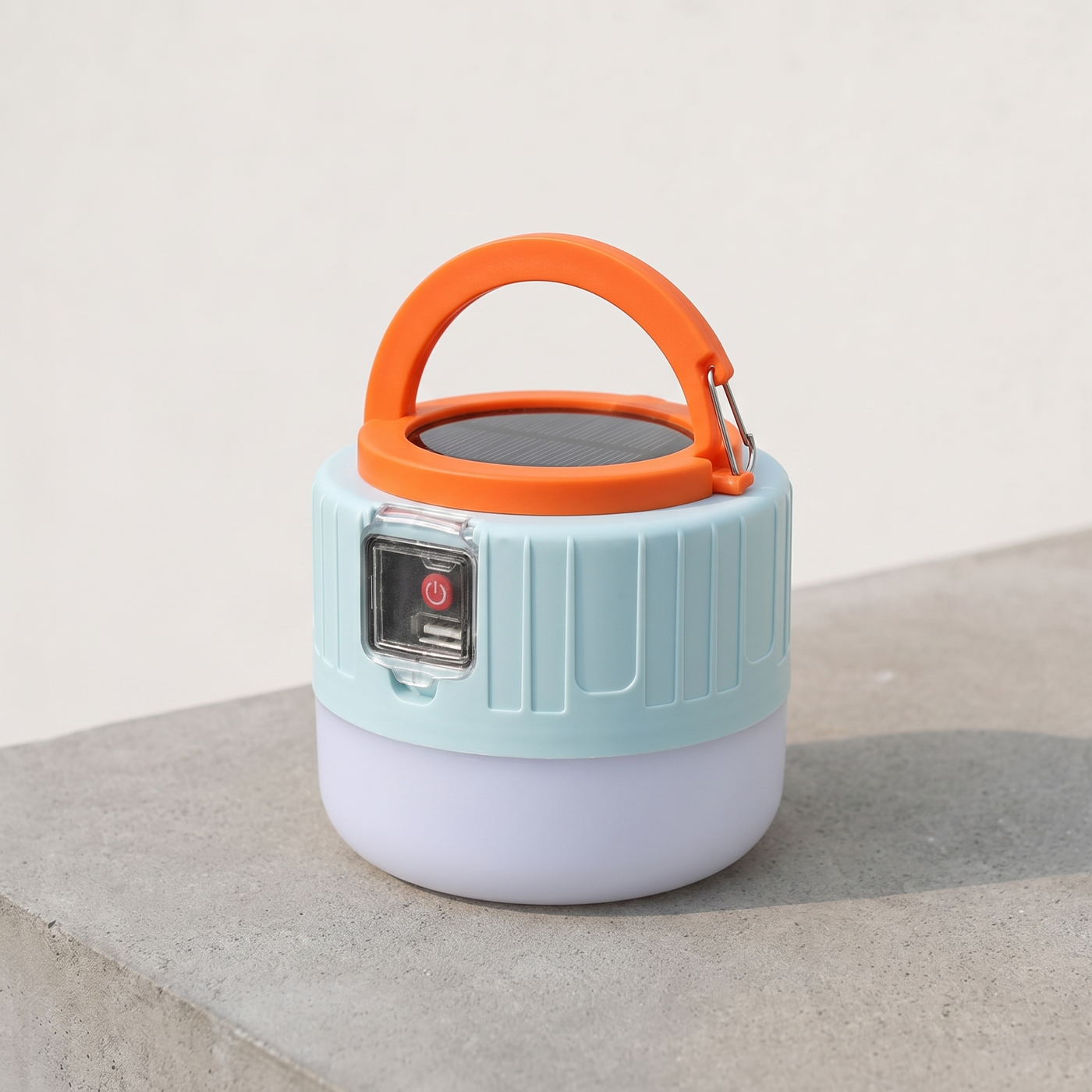 Nomad | Solar Rechargeable Camping Lantern — Blue — light off