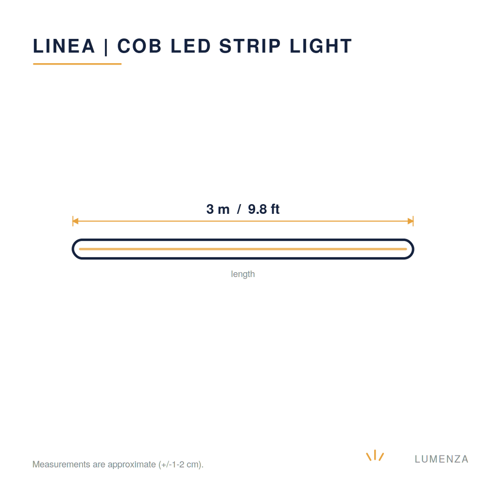 Linea | COB LED Strip Light, Dot-Free — dimensions 3m
