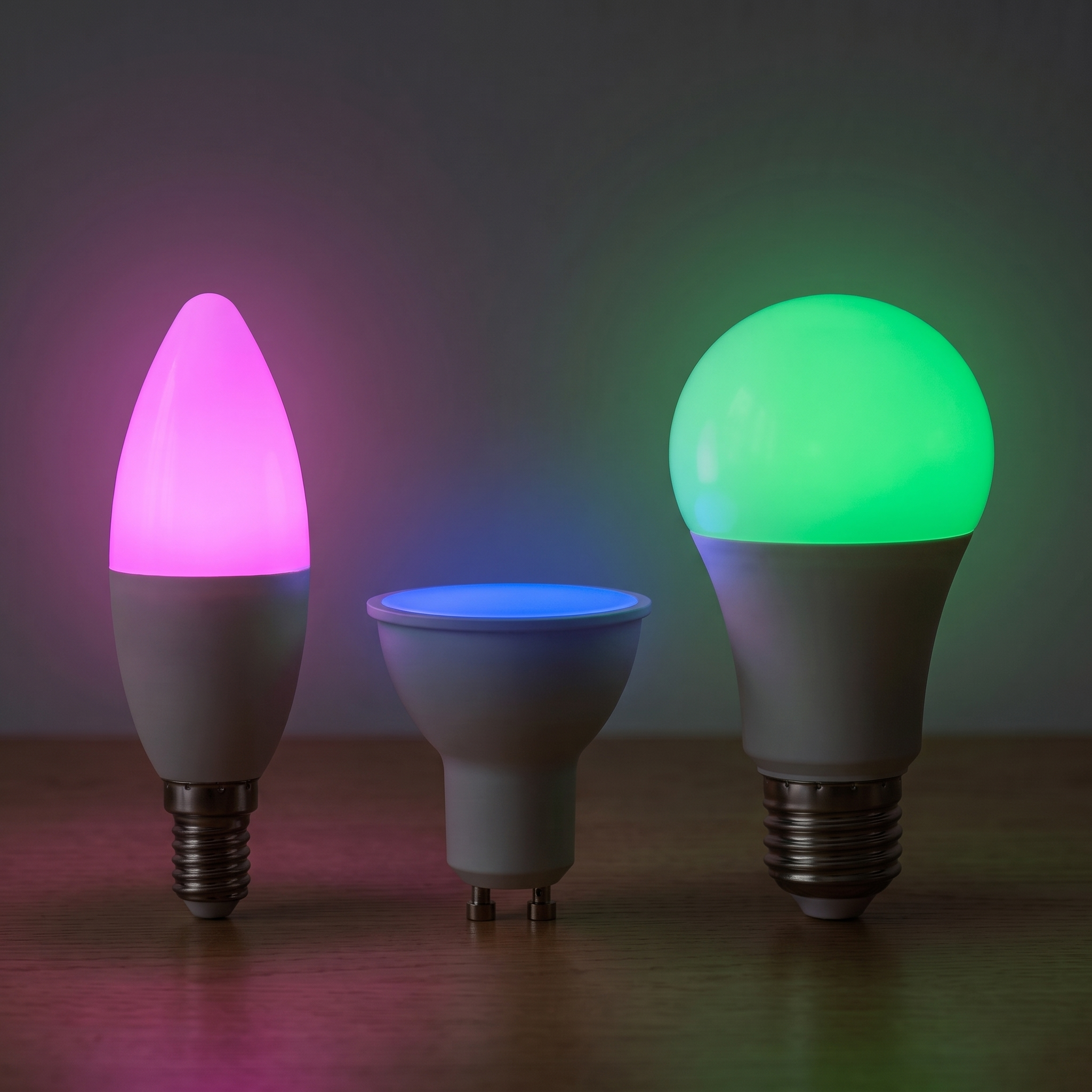 Spectra | Smart RGB LED Bulb — all variants — light on