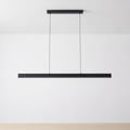Linear LED Pendant — Black — light off