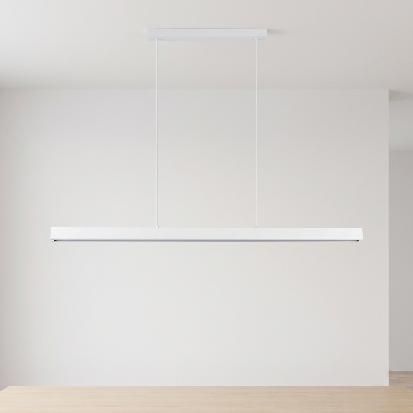 Linear LED Pendant — White — light off