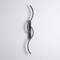 Wavy LED Wall Light — Black — light off