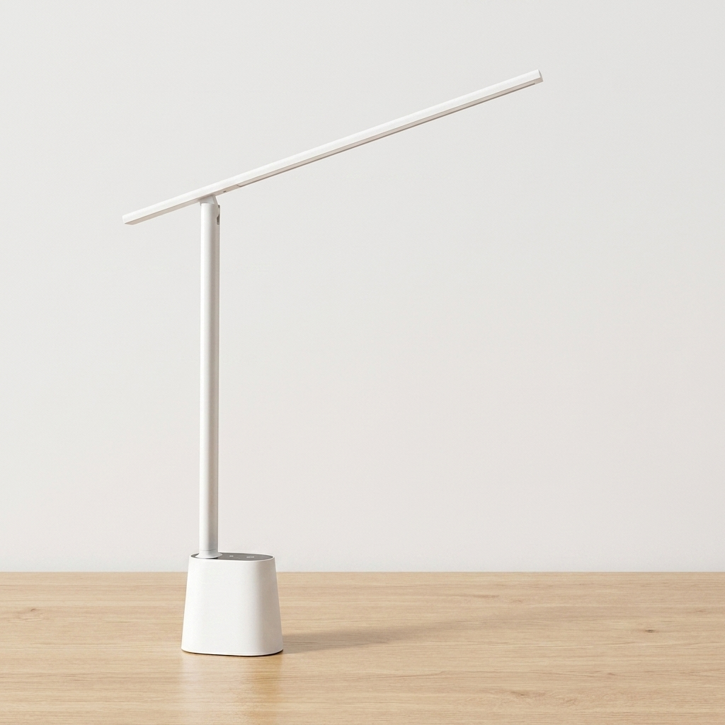 Folding Eye-Care Desk Lamp — White — light off
