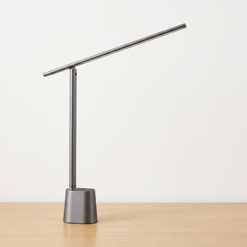 Folding Eye-Care Desk Lamp — Grey — light off