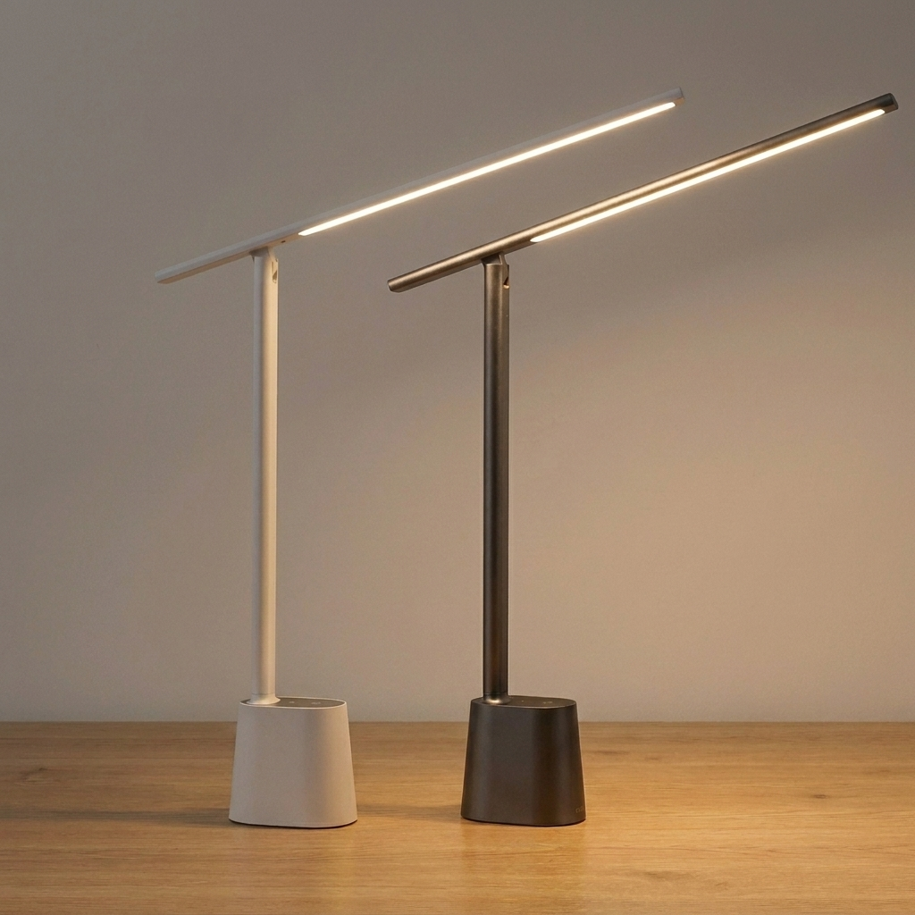 Folding Eye-Care Desk Lamp — all variants — light on