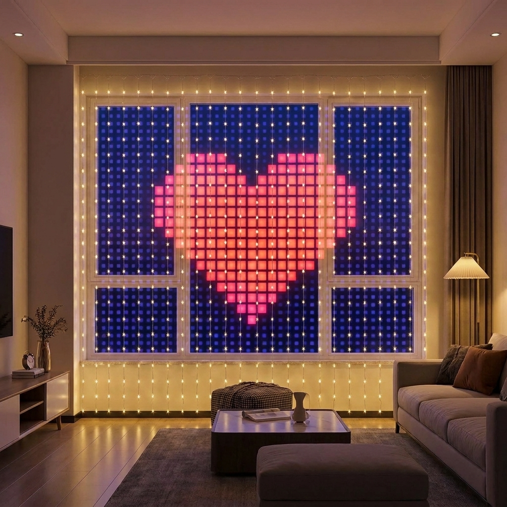 Smart Curtain Lights — light on