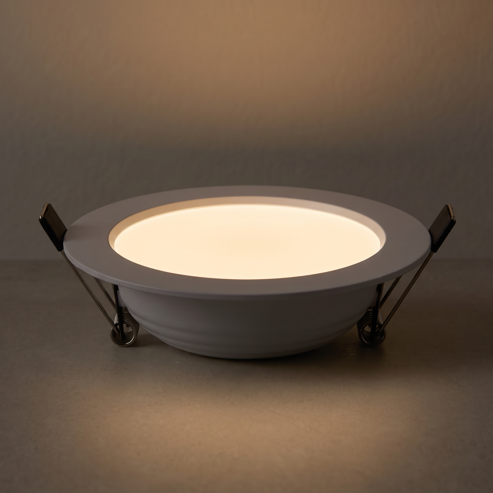 Recessed LED Downlight — Warm White — light on
