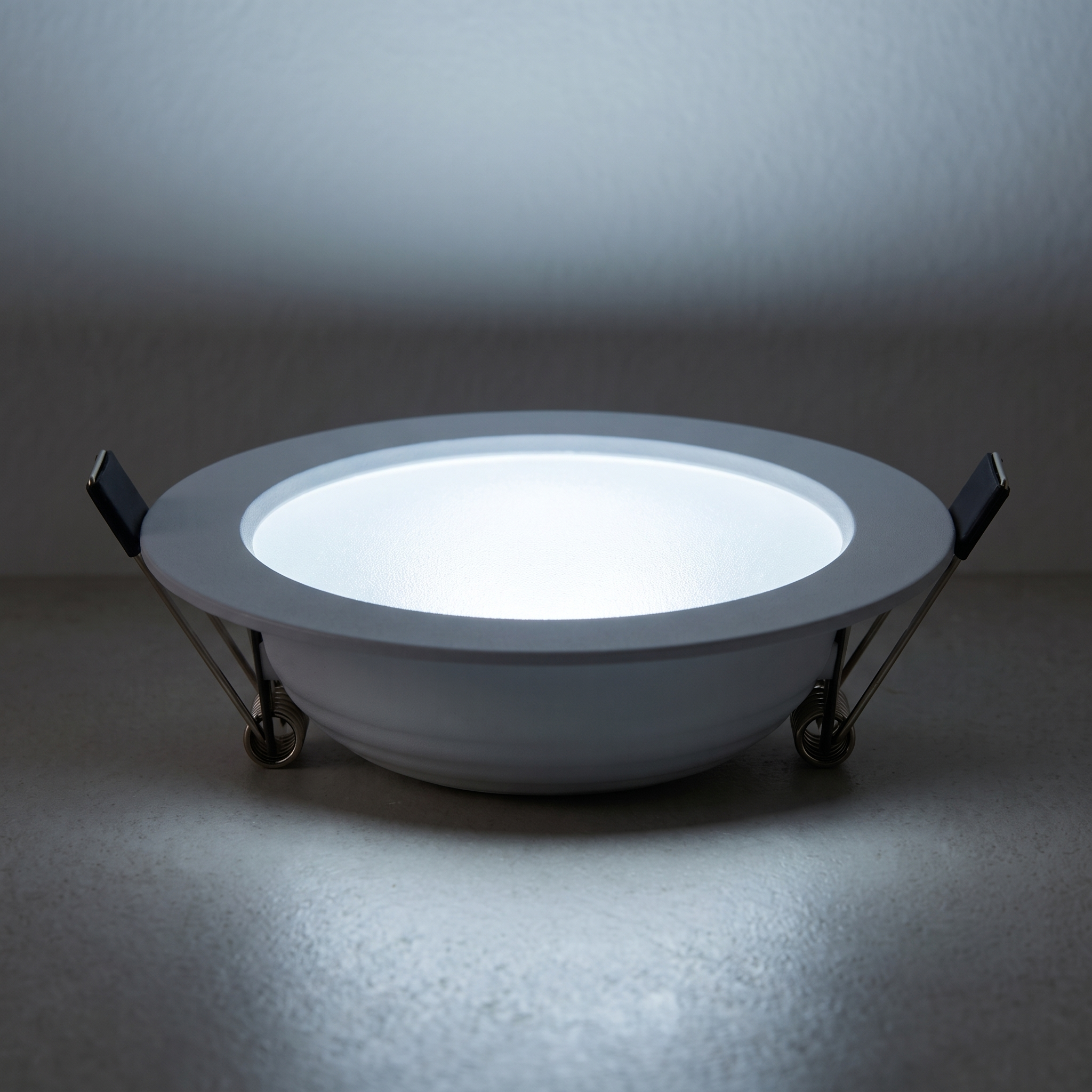 Recessed LED Downlight — Cool White — light on