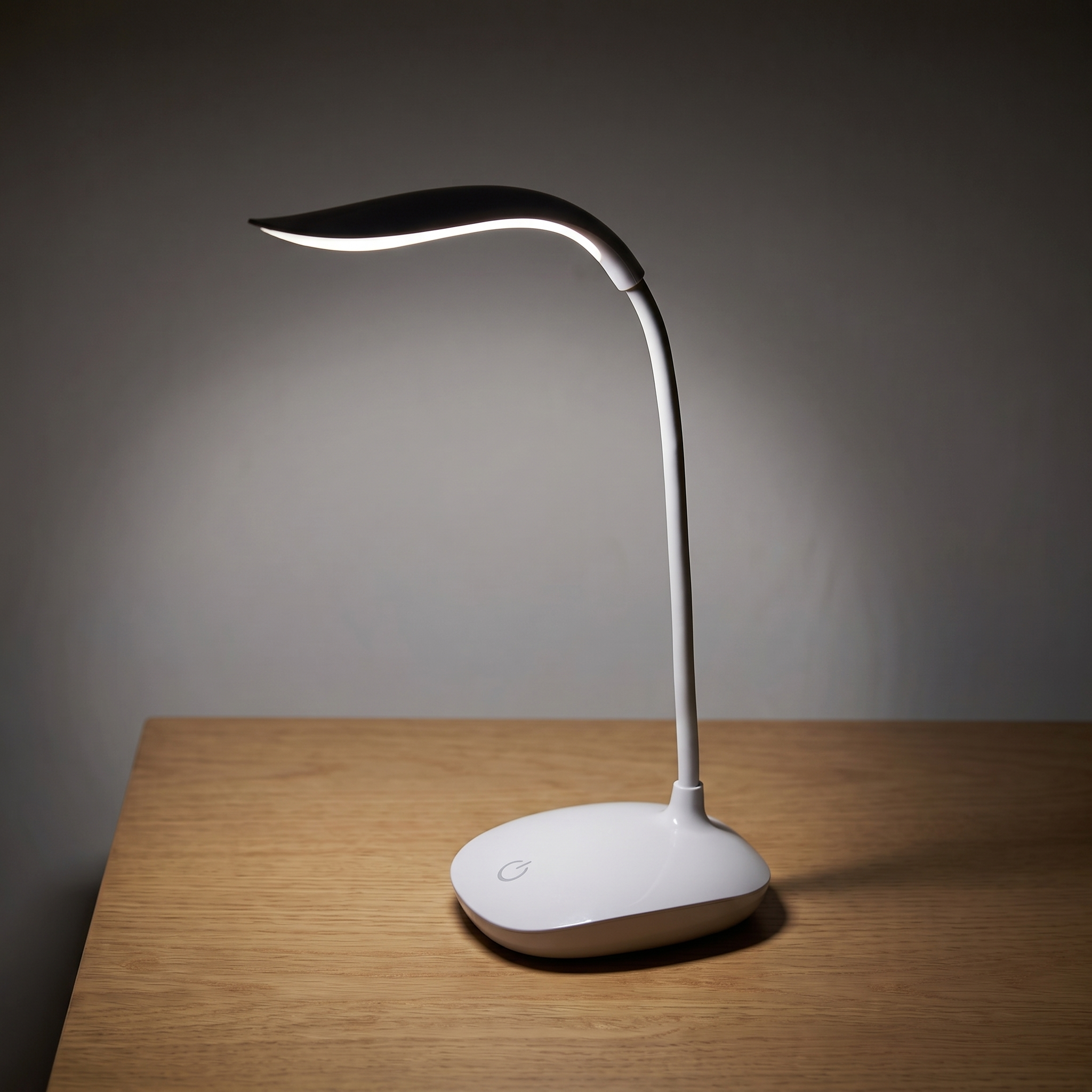 Portable LED Reading Lamp — White — light on