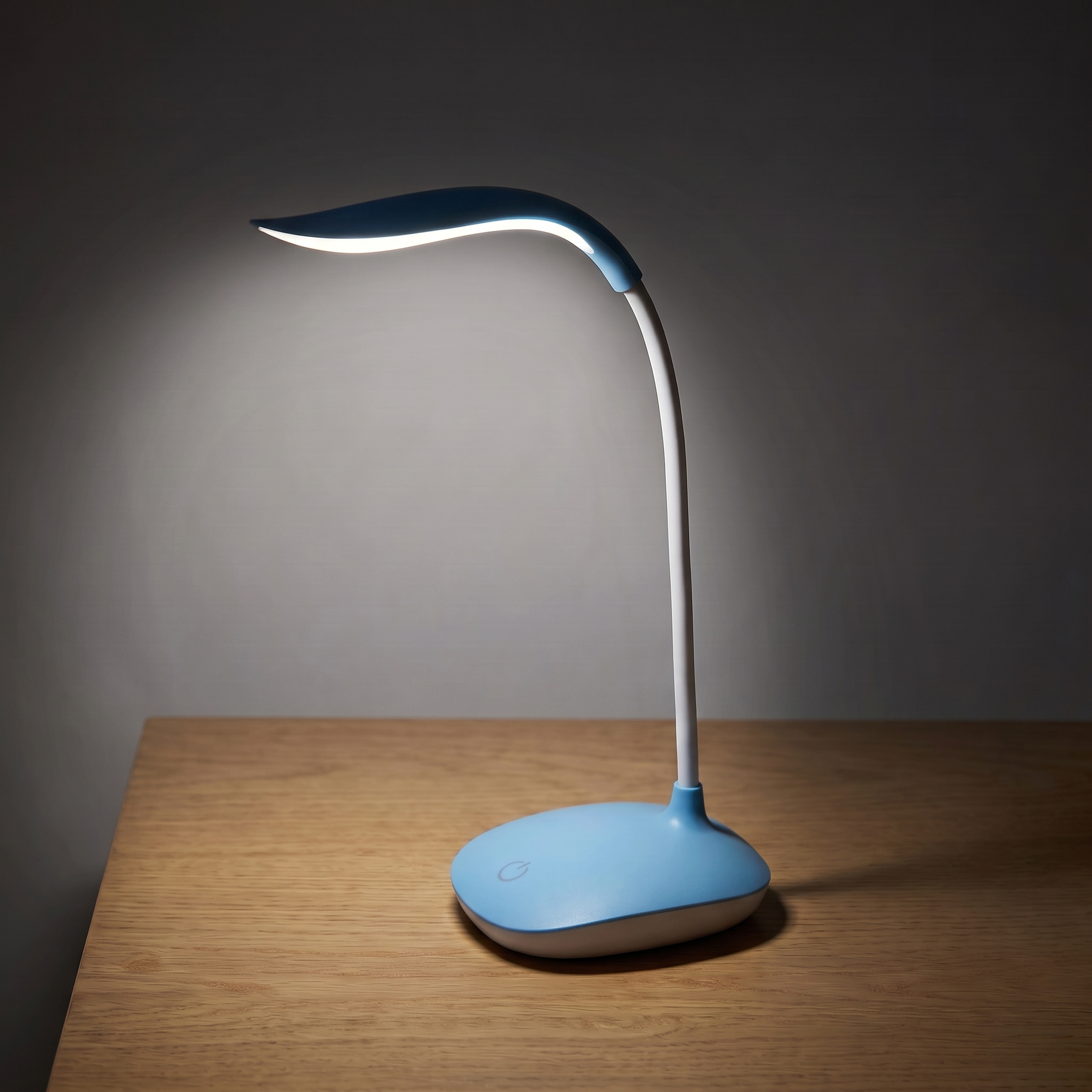 Portable LED Reading Lamp — Blue — light on