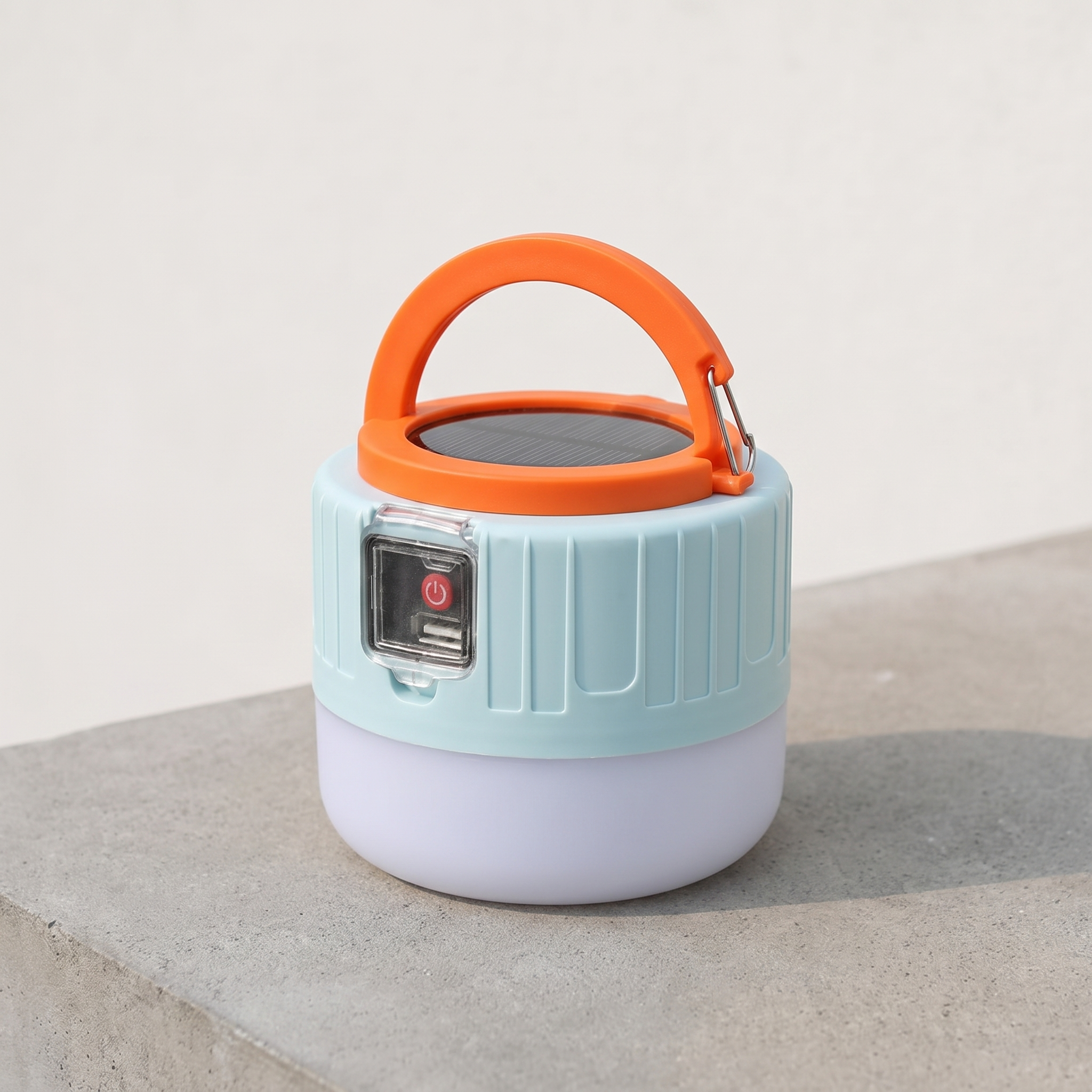 Nomad | Solar Rechargeable Camping Lantern — Blue — light off