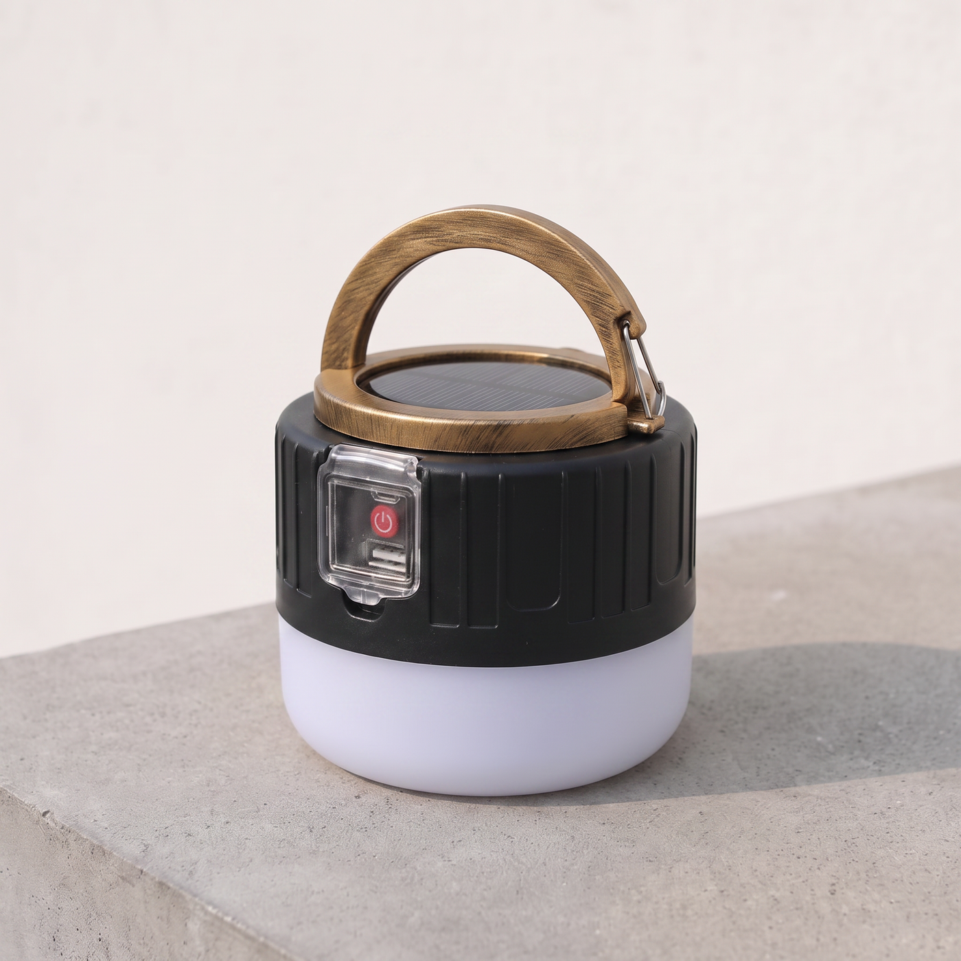 Nomad | Solar Rechargeable Camping Lantern — Black — light off