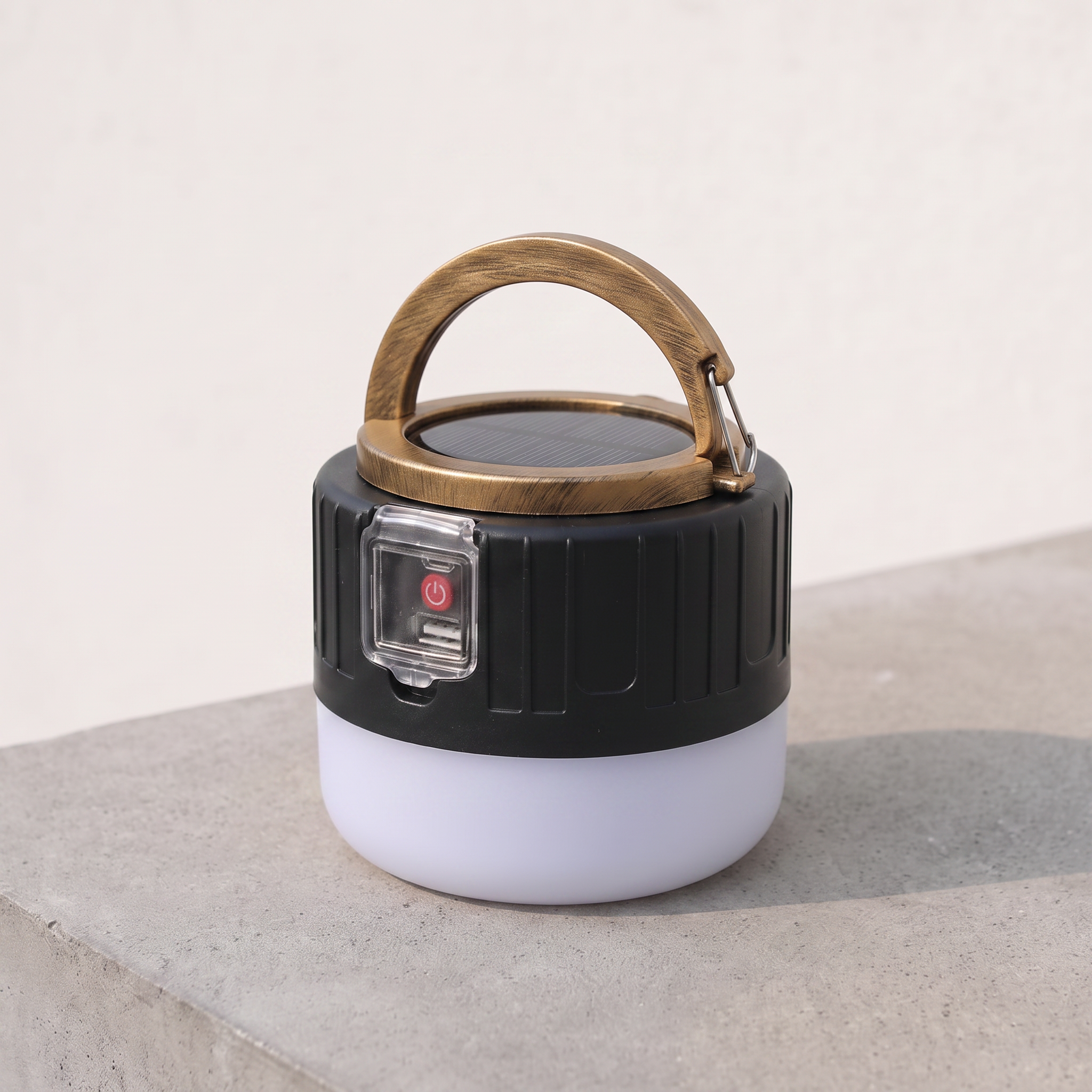 Nomad | Solar Rechargeable Camping Lantern — Black — light off