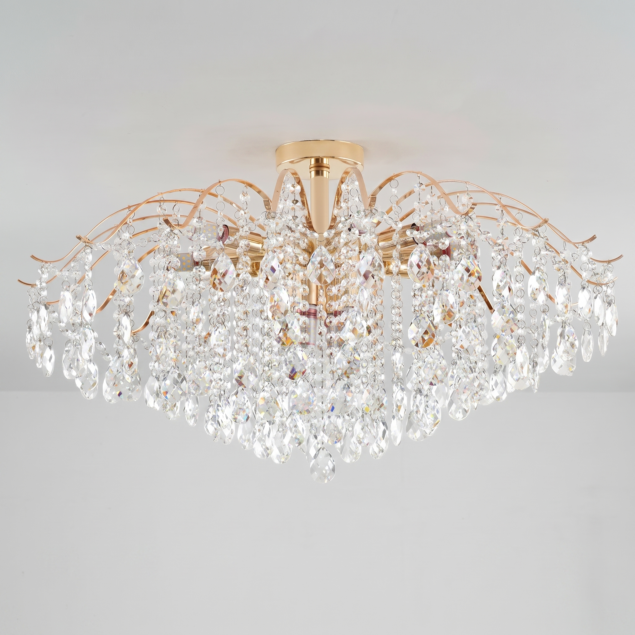 Celeste | Modern Crystal Chandelier — 14 Lights — light off