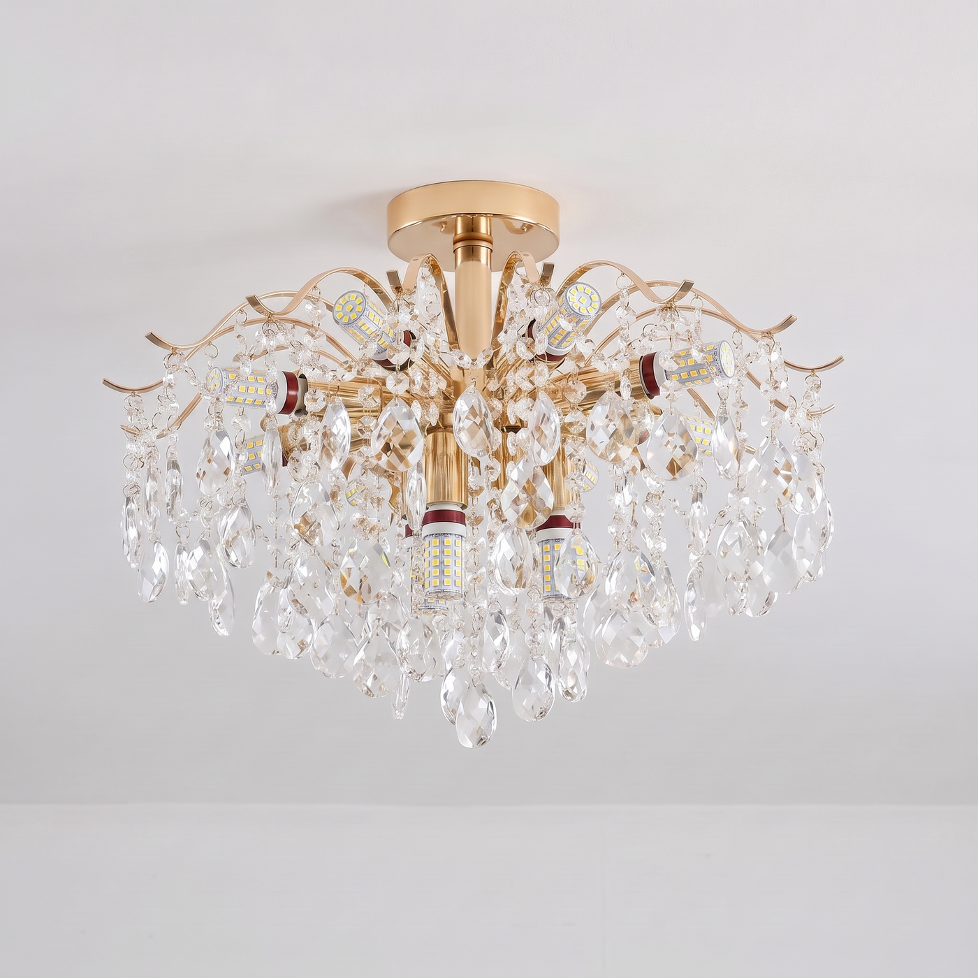 Celeste | Modern Crystal Chandelier — 10 Lights — light off