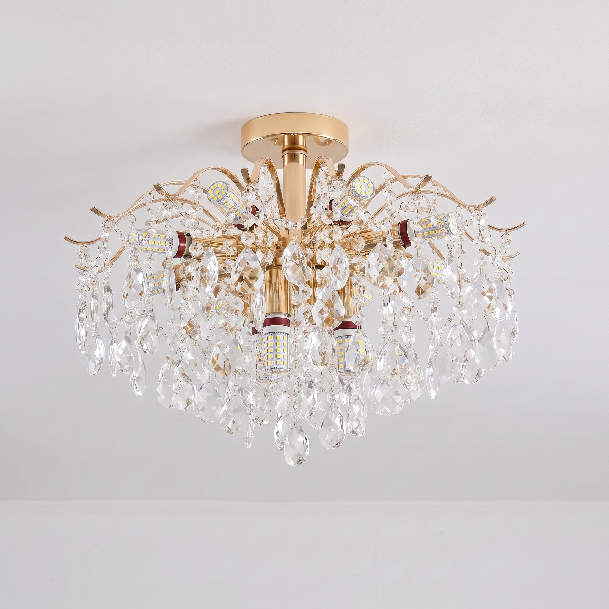 Celeste | Modern Crystal Chandelier — 10 Lights — light off