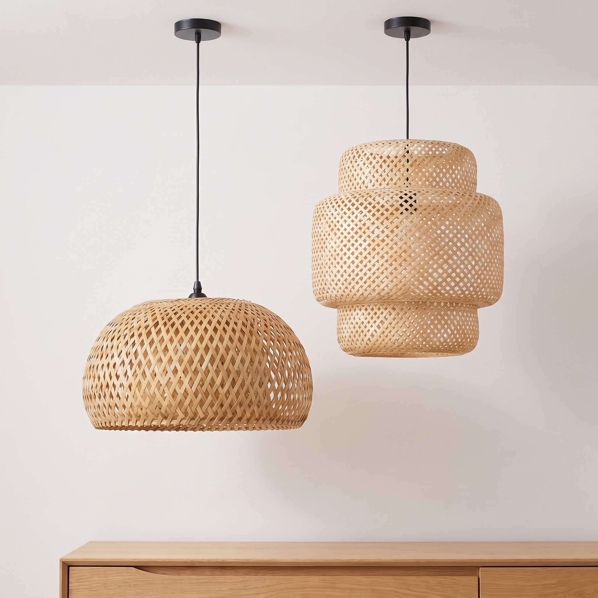 Nara | Woven Bamboo Pendant Light — all variants