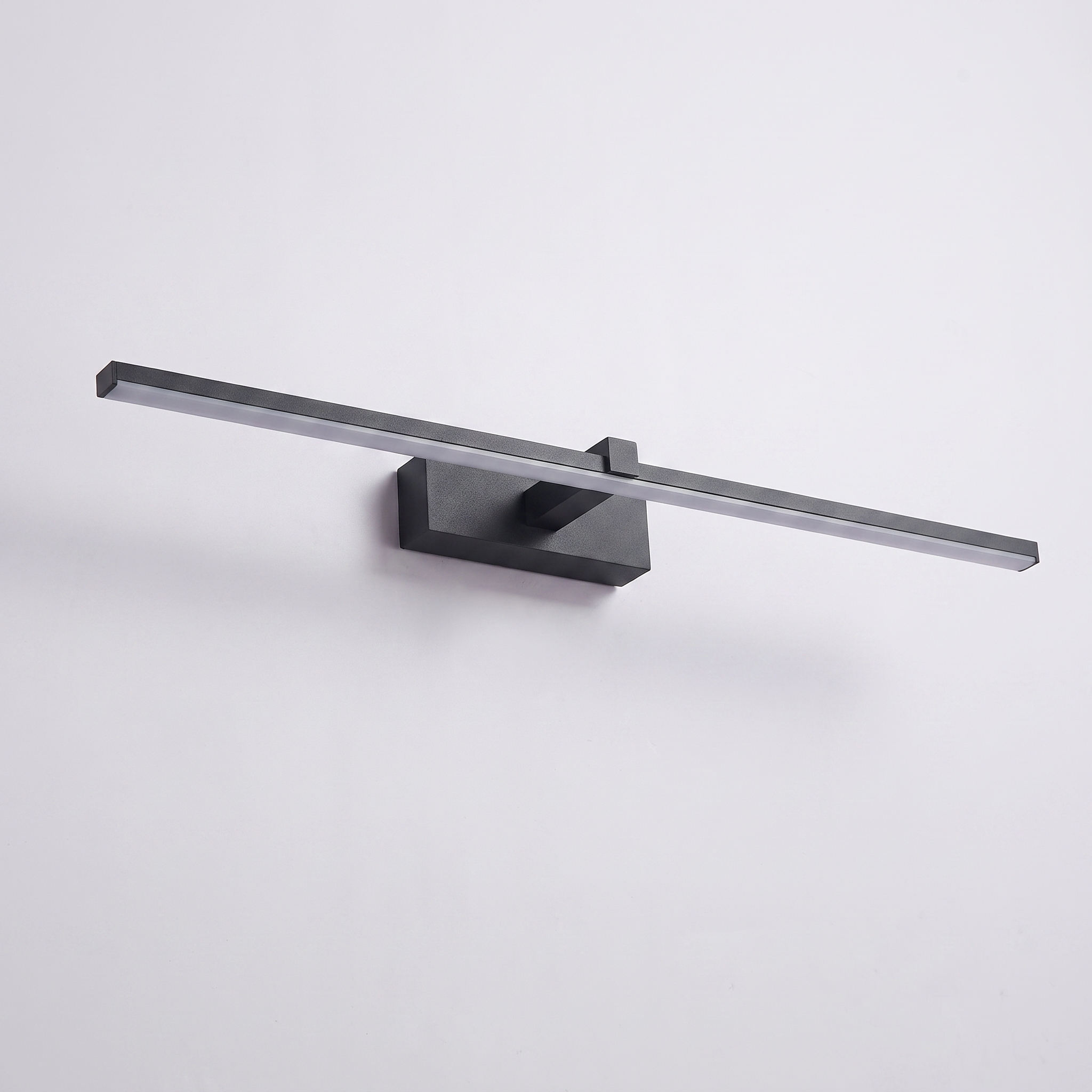 Mira | LED Vanity Mirror Light — Black — light off