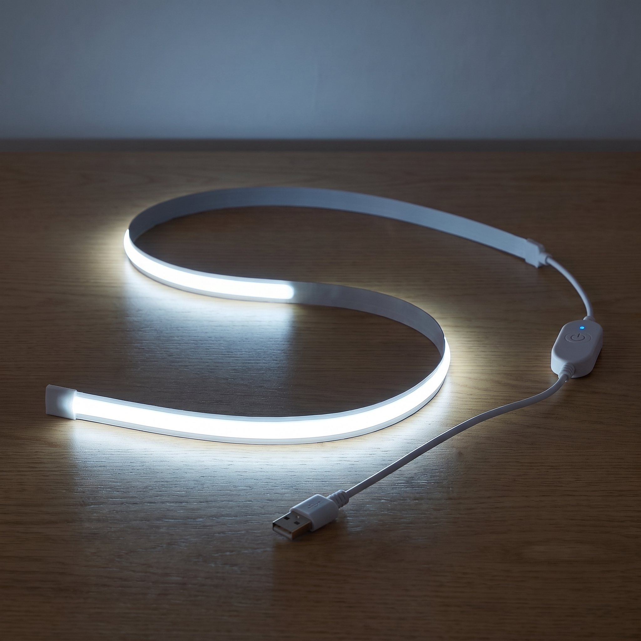 Linea | COB LED Strip Light, Dot-Free — Cool White — light on