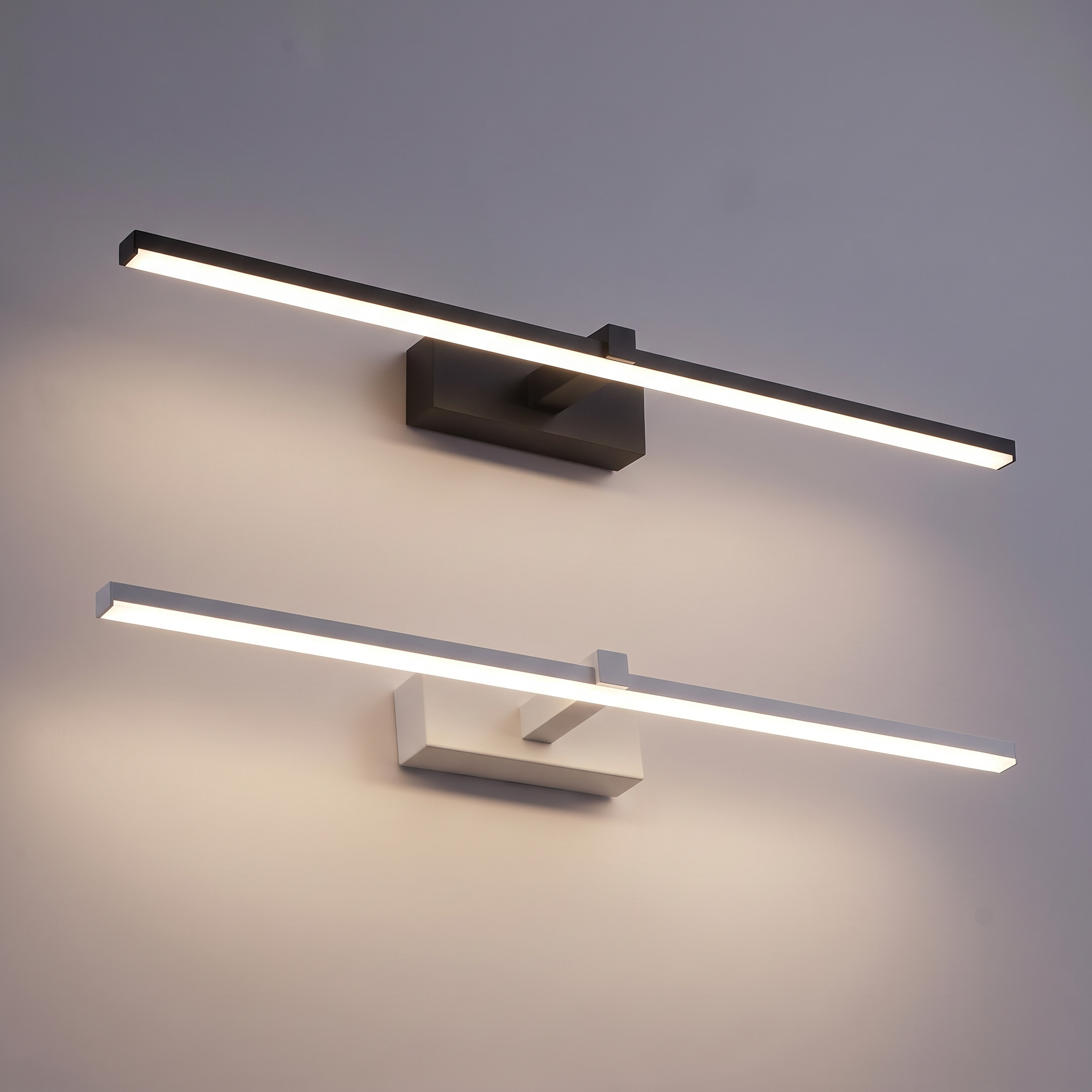 Mira | LED Vanity Mirror Light — all variants — light on