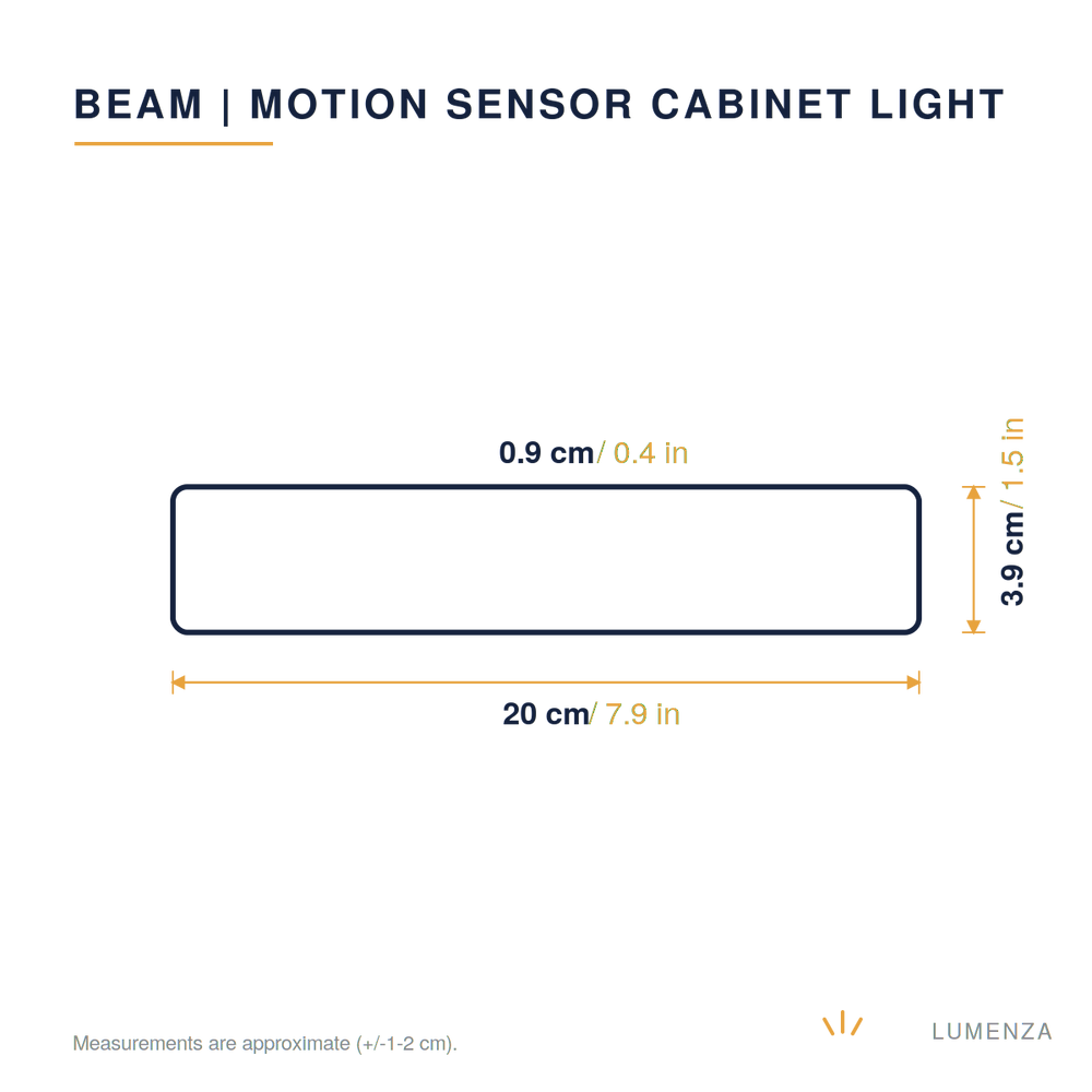 Beam | Motion Sensor Cabinet Light — dimensions 20cm